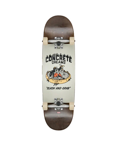 Globe Kids Softie Mid 8.25" Skateboard Complete - Dark Maple/Concrete Dreams