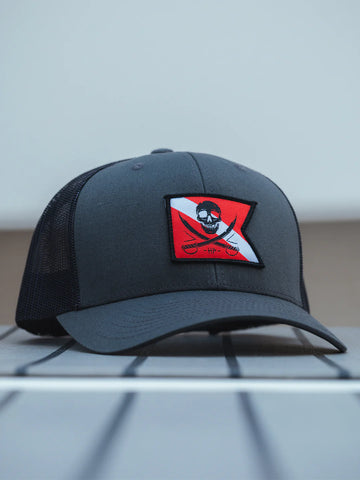 Haggard Pirate Diver Down Retro Trucker Hat