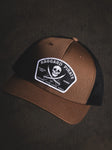 Haggard Pirate Jolly Roger Retro Trucker Hat - Coyote