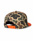 Haggard Pirate Port Mark Snapback Hat - Duck Camo/Orange