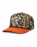 Haggard Pirate Port Mark Snapback Hat - Duck Camo/Orange