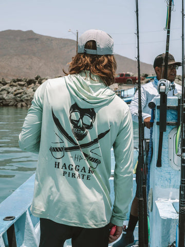 Haggard Pirate Skulled UV Hooded L/S- Sage