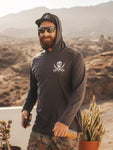 Haggard Pirate Skulled UV Hoodie - Carbon