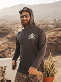 Haggard Pirate Skulled UV Hoodie - Carbon