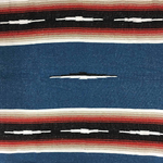 West Path Harvest Moon Baja Diamond Blue Mexican Blanket