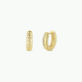 Jax Kelly Small Channel Gold Hoop Earrings