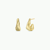 Jax Kelly Small Ripple Gold Hoop Earrings
