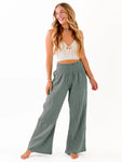 Lotus and Luna Wide-Leg Cotton Pants