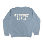 Newport Beach Vintage Washed Collegiate Crewneck Sweatshirt