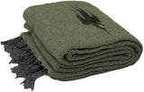 West Path Olive Green Baja Thunderbird Blanket