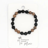 Pineapple Island Kids Mini Cannon Beach Natural Stone Bracelet
