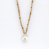 Pineapple Island Natural Wood Beaded Choker