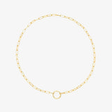 Pura Vida Harper Round Charm Chain Choker- Gold