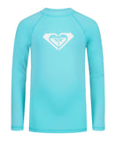 ROXY Big Girls Whole Hearted L/S Rashguard - Blue Radiance