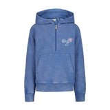 ROXY Girls Dream Oasis Half Zip Hoodie - Dutch Blue
