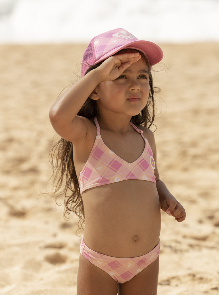 ROXY Little Girls Flower Plaid Triangle Two Piece Bikini Set – Balboa Surf  and Style