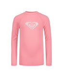 ROXY Little Girls Whole Hearted L/S UPF 50 Rashguard - Plumeria