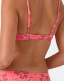 ROXY Womens Garden Twirl Scoop Bralette Bikini Top