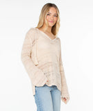 ROXY Womens Hippie Love Crochet Pullover Poncho Hoodie - TEC