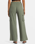 ROXY Womens Precious Cargo Beach Pant- Agave Green