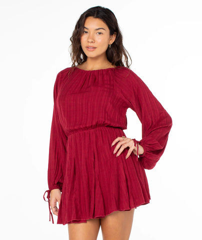 ROXY Women Sunseeker Mini Dress- Biking Red