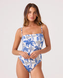 ROXY Womens Breezy Does It Bandeau One Piece Mod Swimsuit