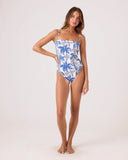 ROXY Womens Breezy Does It Bandeau One Piece Mod Swimsuit