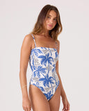 ROXY Womens Breezy Does It Bandeau One Piece Mod Swimsuit