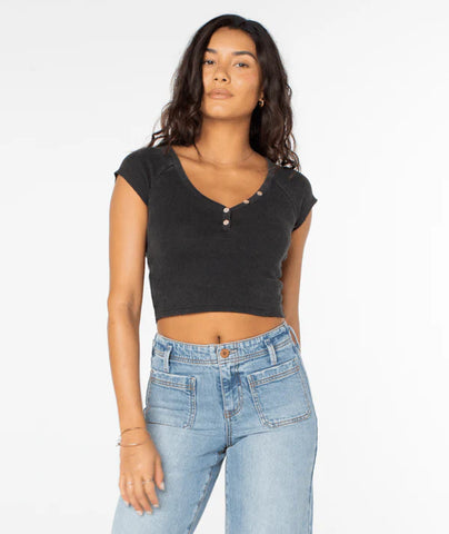 ROXY Womens Coffee Date Knit Top