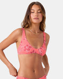 ROXY Womens Garden Twirl Scoop Bralette Bikini Top