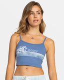 ROXY Womens Hibiscus Stripe Dive In Cropped Tank