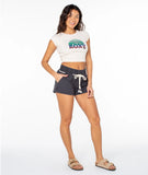 ROXY Womens Paddle On Tie Waist Shorts- Phantom