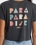 ROXY Womens Para Paradise Crop Tee- Phantom