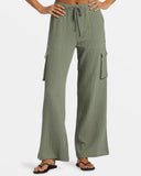 ROXY Womens Precious Cargo Beach Pant- Agave Green