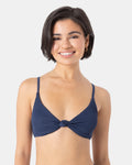 ROXY Womens Rib Love Knot Bralette Bikini Top