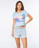 ROXY Womens Salt Sunrise Baby Tee