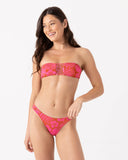 ROXY Womens Sun Chasers Lattice Scoop Bikini Bottoms