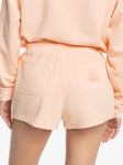 ROXY Womens Surfing By Moonlight A Sweat Shorts- Peach Parfait