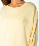 ROXY Womens Surfing By Moonlight Pullover Sweatshirt - NGL