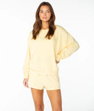 ROXY Womens Surfing By Moonlight Pullover Sweatshirt - NGL