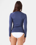 ROXY Womens Whole Hearted L/S UPF Rashguard - Mood Indigo