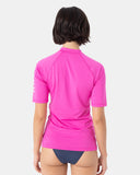 ROXY Womens Whole Hearted S/S Rashguard UPF 50 - Maui Pink