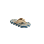 Reef Kids Ahi Sandals- Blue/Tan Palm
