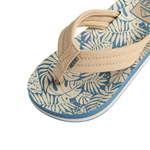 Reef Kids Ahi Sandals- Blue/Tan Palm