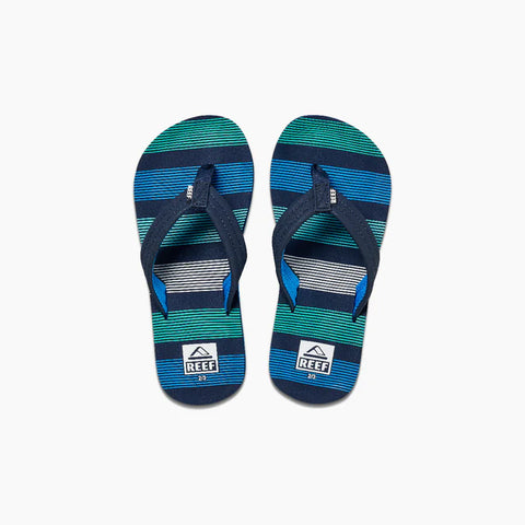 Reef Kids Ahi Sandals Deep Sea Stripes