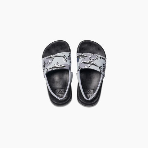 Reef Kids Little One Slide Grey Camo Shark