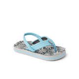 Reef Little Ahi Sandals - Light Blue Palm