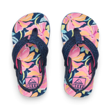 Reef Little Kids Ahi Sandals - Navy Floral