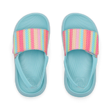 Reef Little Kids Girl Salty Slide Sandals - Aqua Stripe