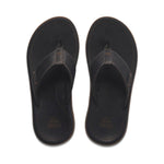 Reef Mens Santa Ana Leather Sandals - Black